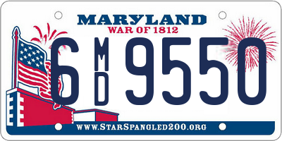 MD license plate 6MD9550