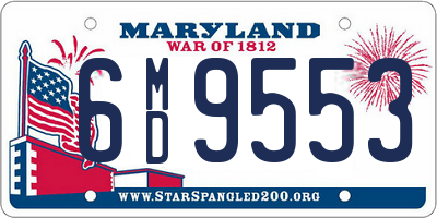 MD license plate 6MD9553