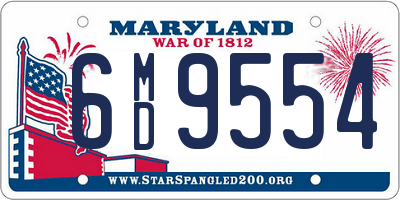 MD license plate 6MD9554