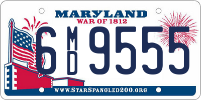 MD license plate 6MD9555