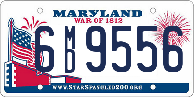 MD license plate 6MD9556