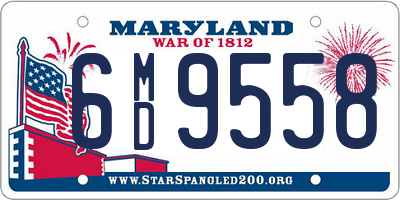 MD license plate 6MD9558