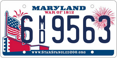 MD license plate 6MD9563