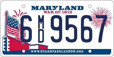 MD license plate 6MD9567