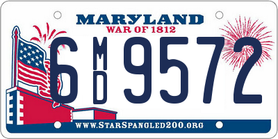 MD license plate 6MD9572
