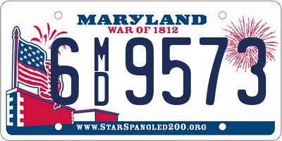 MD license plate 6MD9573