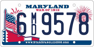 MD license plate 6MD9578