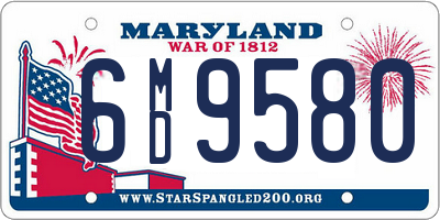 MD license plate 6MD9580