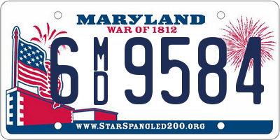 MD license plate 6MD9584