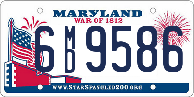 MD license plate 6MD9586