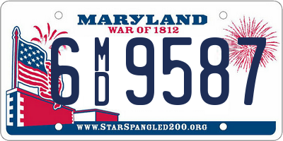 MD license plate 6MD9587