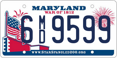 MD license plate 6MD9599