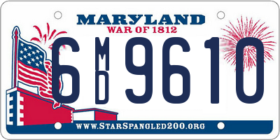 MD license plate 6MD9610