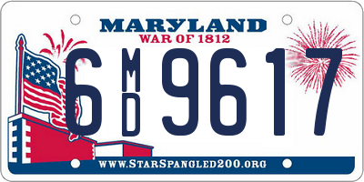 MD license plate 6MD9617