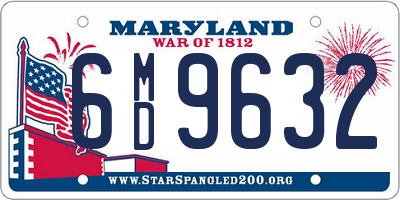 MD license plate 6MD9632