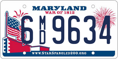 MD license plate 6MD9634