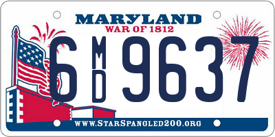 MD license plate 6MD9637