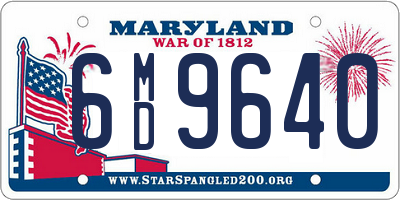 MD license plate 6MD9640