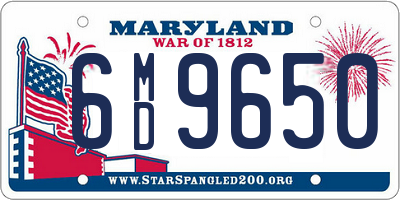 MD license plate 6MD9650