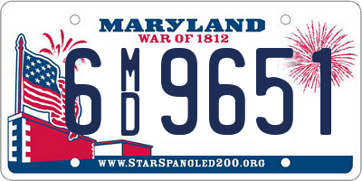 MD license plate 6MD9651