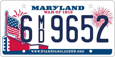 MD license plate 6MD9652