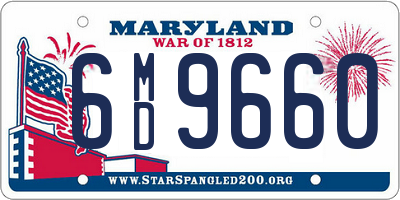 MD license plate 6MD9660