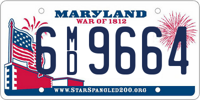 MD license plate 6MD9664