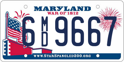 MD license plate 6MD9667