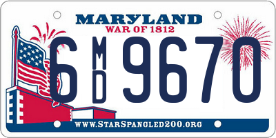 MD license plate 6MD9670