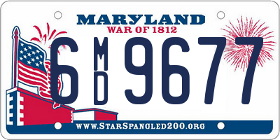 MD license plate 6MD9677