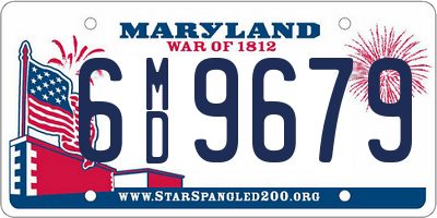 MD license plate 6MD9679