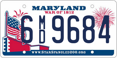 MD license plate 6MD9684