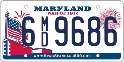 MD license plate 6MD9686