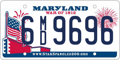 MD license plate 6MD9696