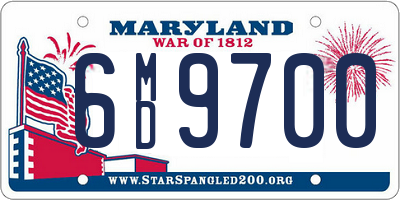 MD license plate 6MD9700