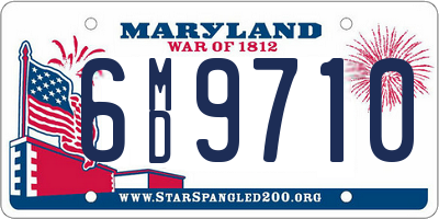 MD license plate 6MD9710