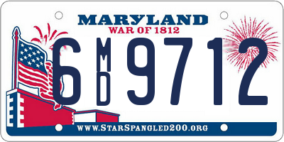 MD license plate 6MD9712