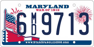 MD license plate 6MD9713