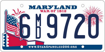 MD license plate 6MD9720