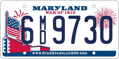MD license plate 6MD9730