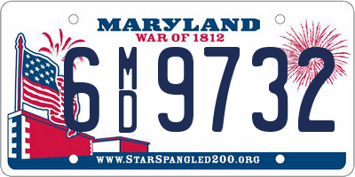 MD license plate 6MD9732