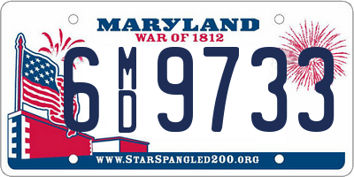 MD license plate 6MD9733