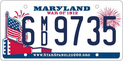MD license plate 6MD9735