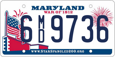 MD license plate 6MD9736