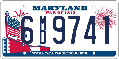 MD license plate 6MD9741