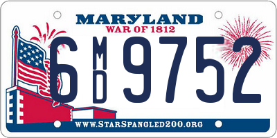 MD license plate 6MD9752