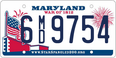 MD license plate 6MD9754