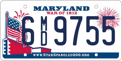 MD license plate 6MD9755