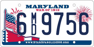 MD license plate 6MD9756