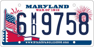 MD license plate 6MD9758